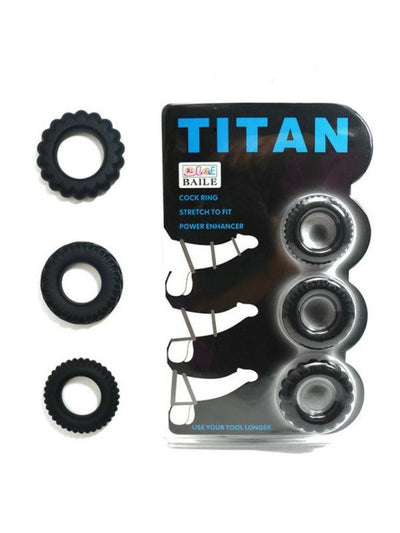 Titan 3 Piece Cock Ring Set - Passionzone Adult Store